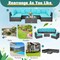 Costway 7PCS Patio Rattan Furniture Set Sectional Sofa Cushioned Turquoise